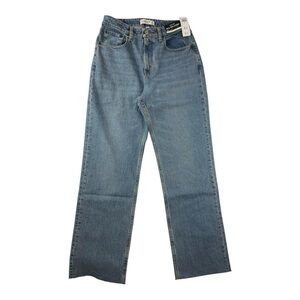 Classic High-Rise Straight Leg Jeans - Light Blue